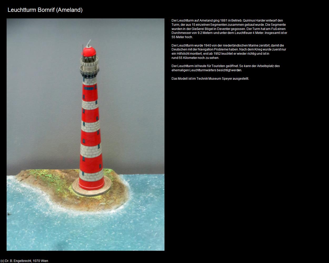 Leuchtturm Bornrif (Ameland) in Kulturatlas-NIEDERLANDE