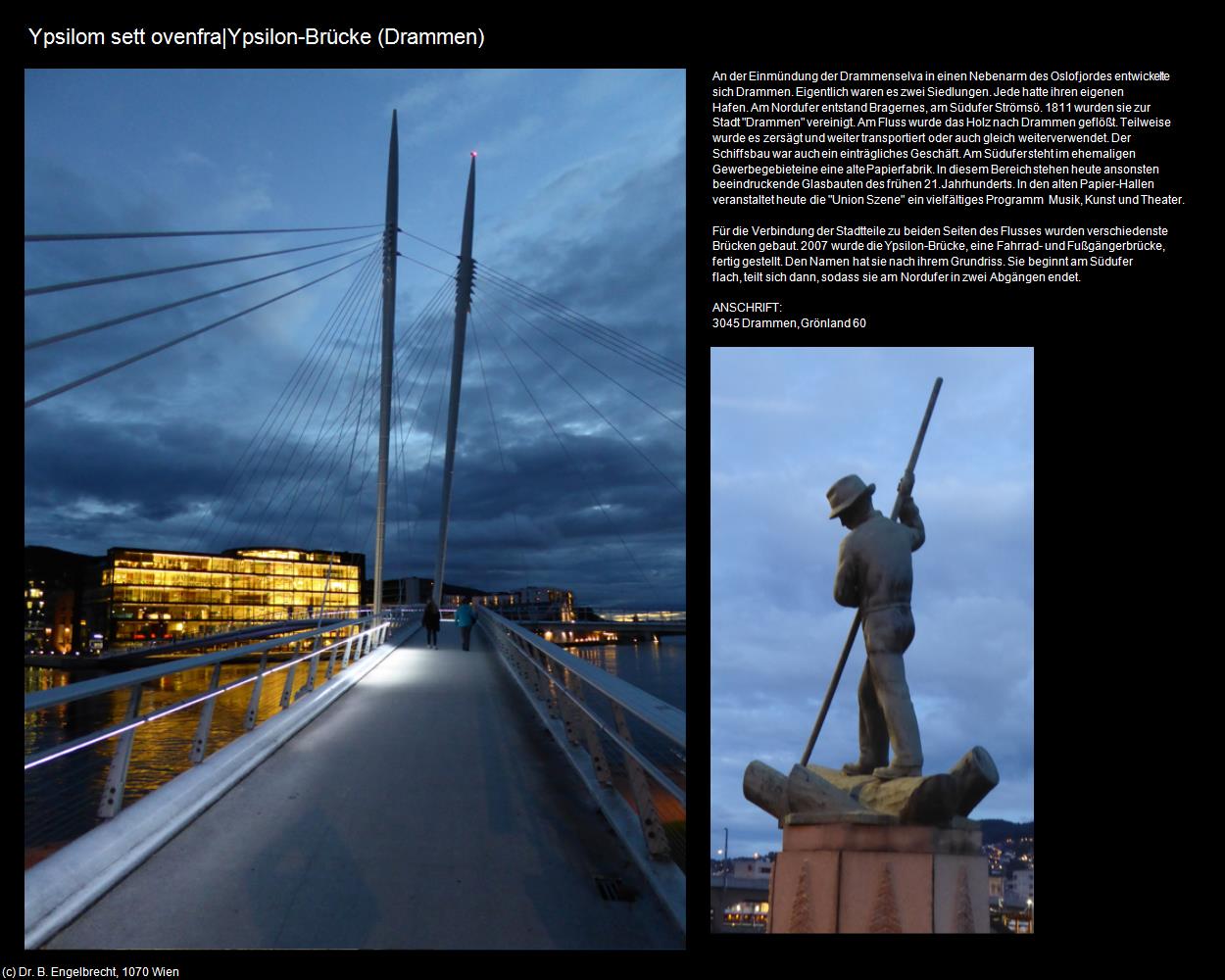 Ypsilom sett ovenfra|Ypsilon-Brücke (Drammen) in Kulturatlas-REISE nach NORWEGEN