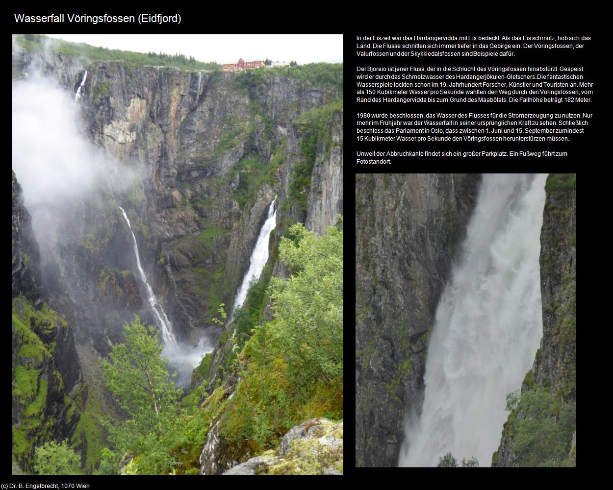 Wasserfall Vöringsfossen (Eidfjord) in Kulturatlas-REISE nach NORWEGEN