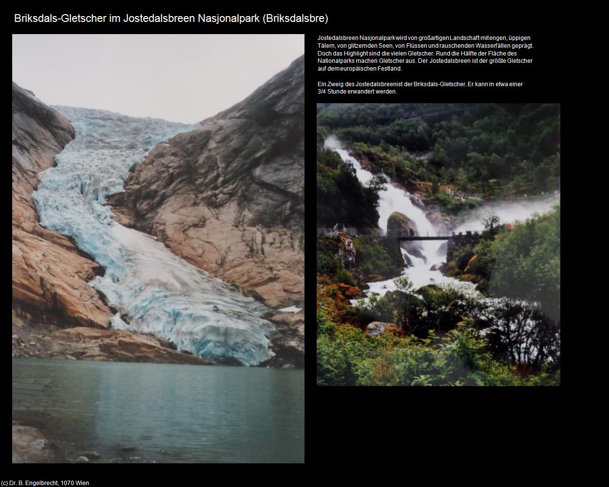 Briksdals-Gletscher im Jostedalsbreen Nasjonalpark (Briksdalsbre) in Kulturatlas-NORWEGEN