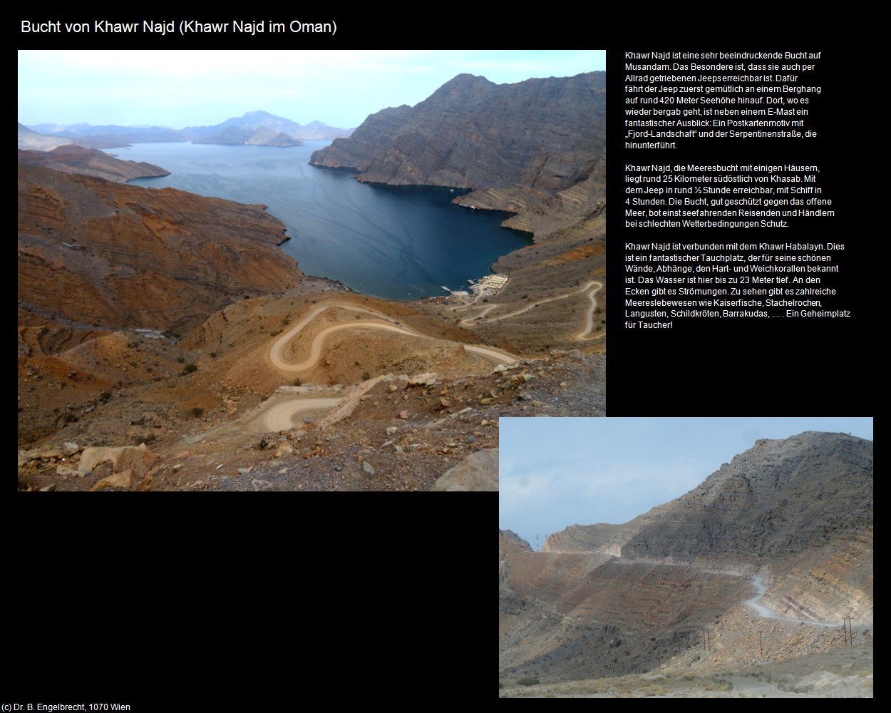 Bucht von Khawr Najd (Khawr Najd im Oman) in Kulturatlas-Arab.Emirate+Oman
