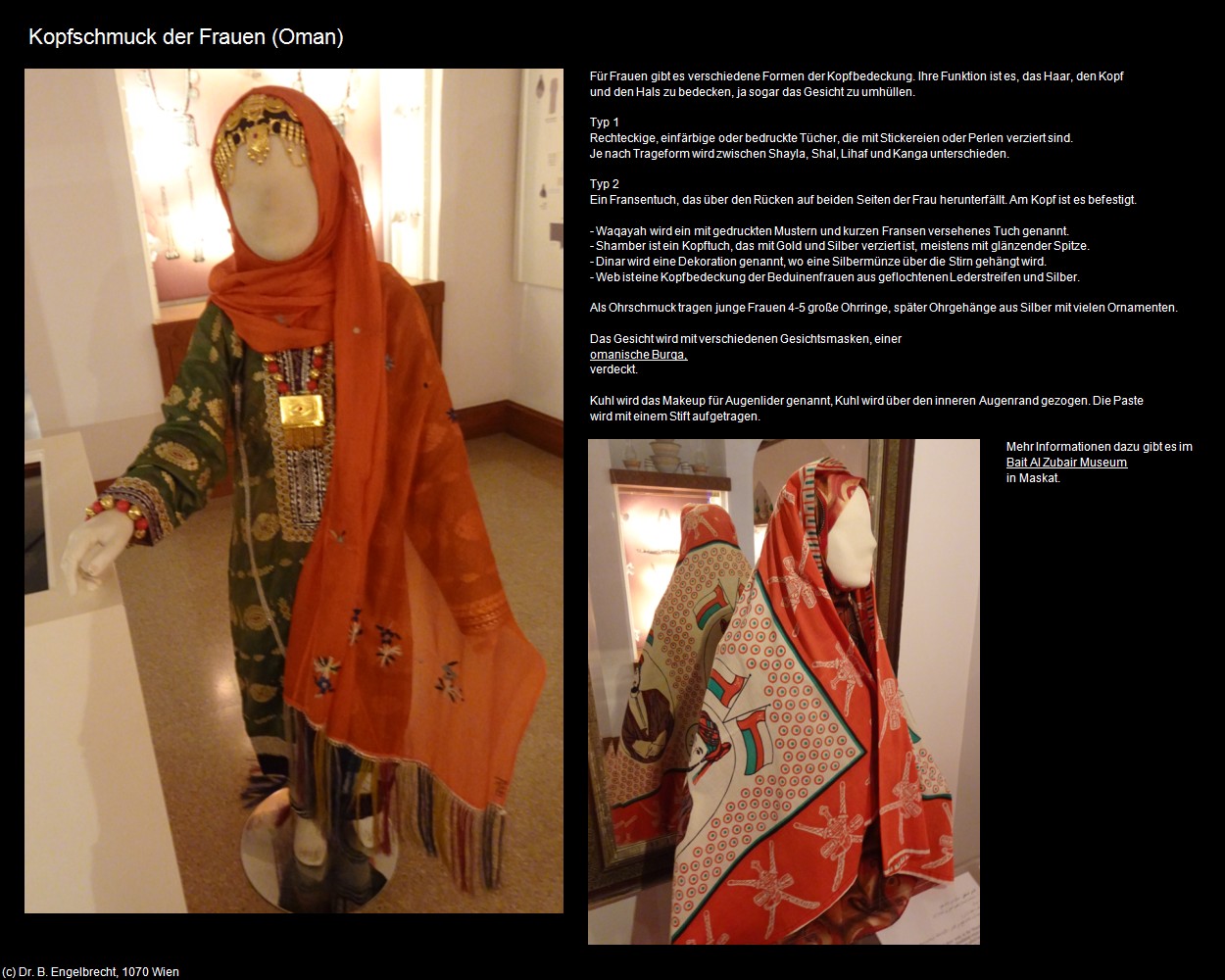 Kopfschmuck der Frauen (+Oman) in Kulturatlas-Arab.Emirate+Oman(c)B.Engelbrecht