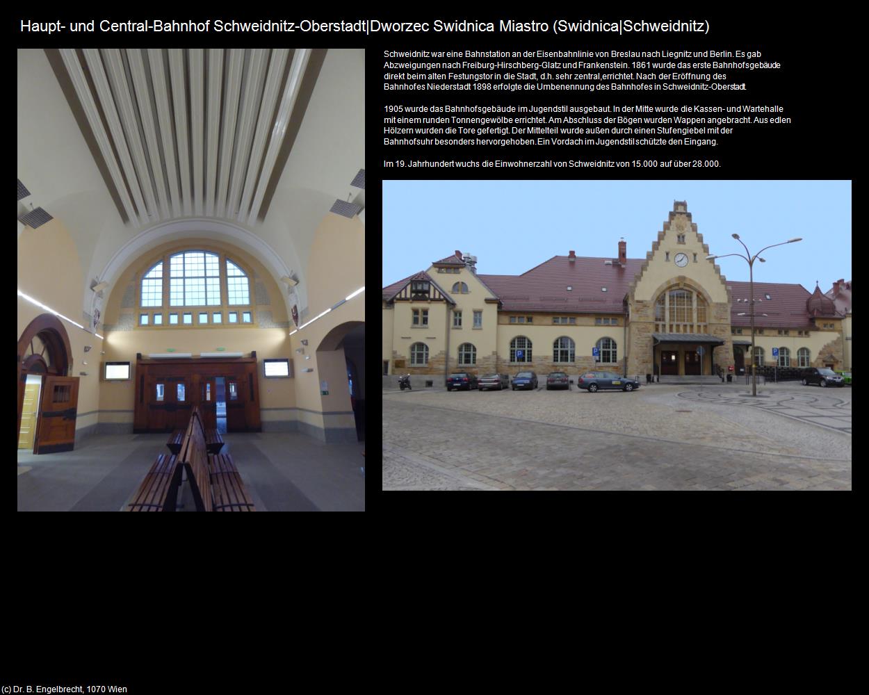 Haupt- und Central-Bahnhof Schweidnitz-Oberstadt (Swidnica|Schweidnitz ) in POLEN-Schlesien