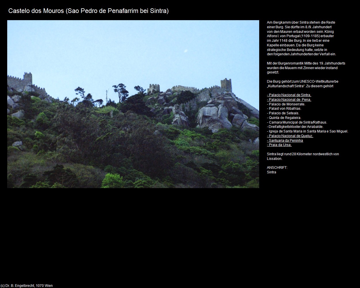 Castelo dos Mouros (Sao Pedro de Penafarrim) (Sintra) in Kulturatlas-PORTUGAL(c)B.Engelbrecht