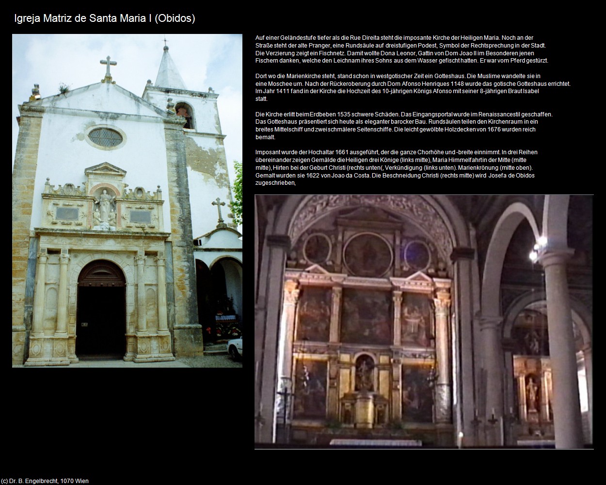 Igreja Matriz de Santa Maria I (Obidos) in Kulturatlas-PORTUGAL