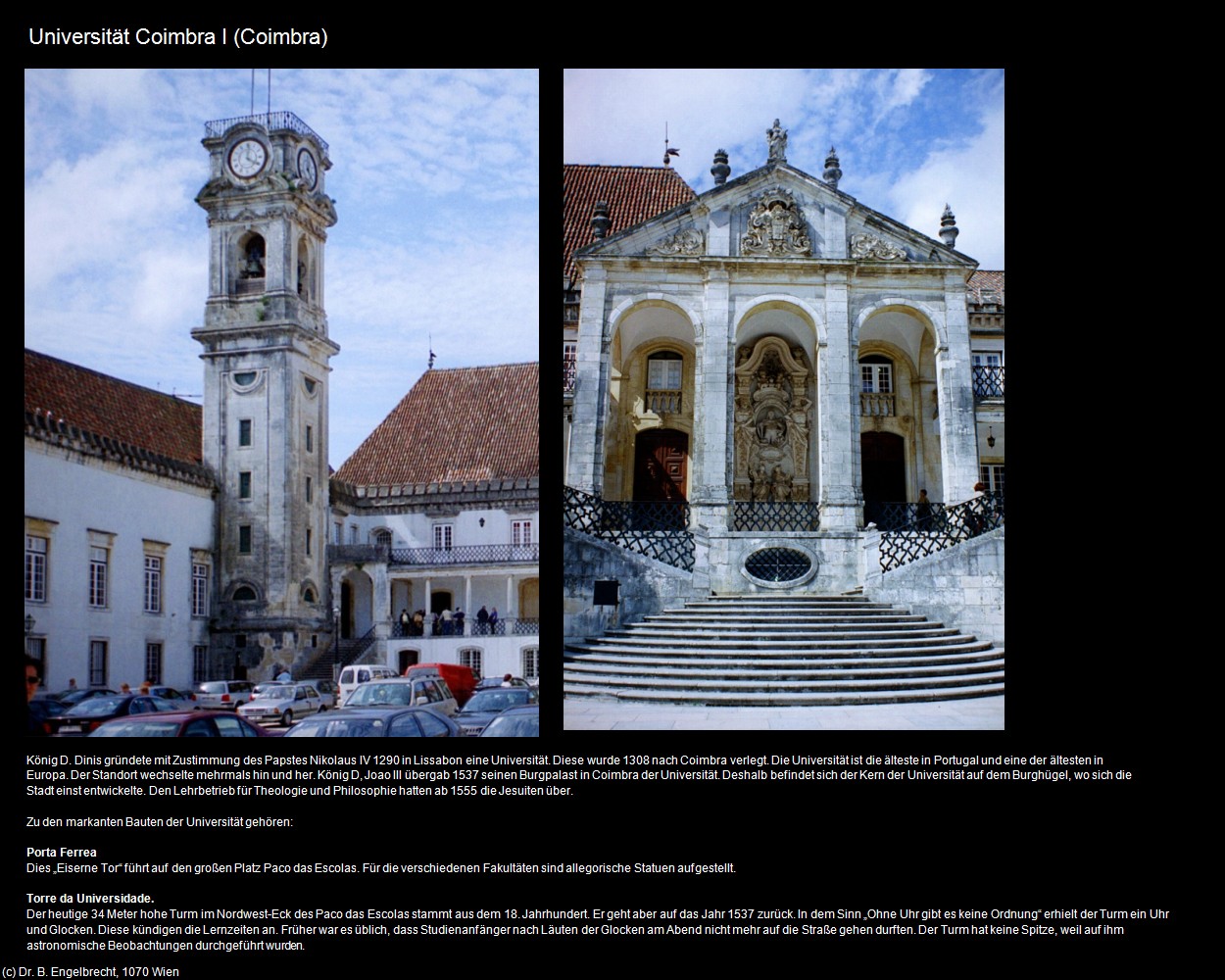 Universit&auml;t Coimbra I (Coimbra) in Kulturatlas-PORTUGAL
