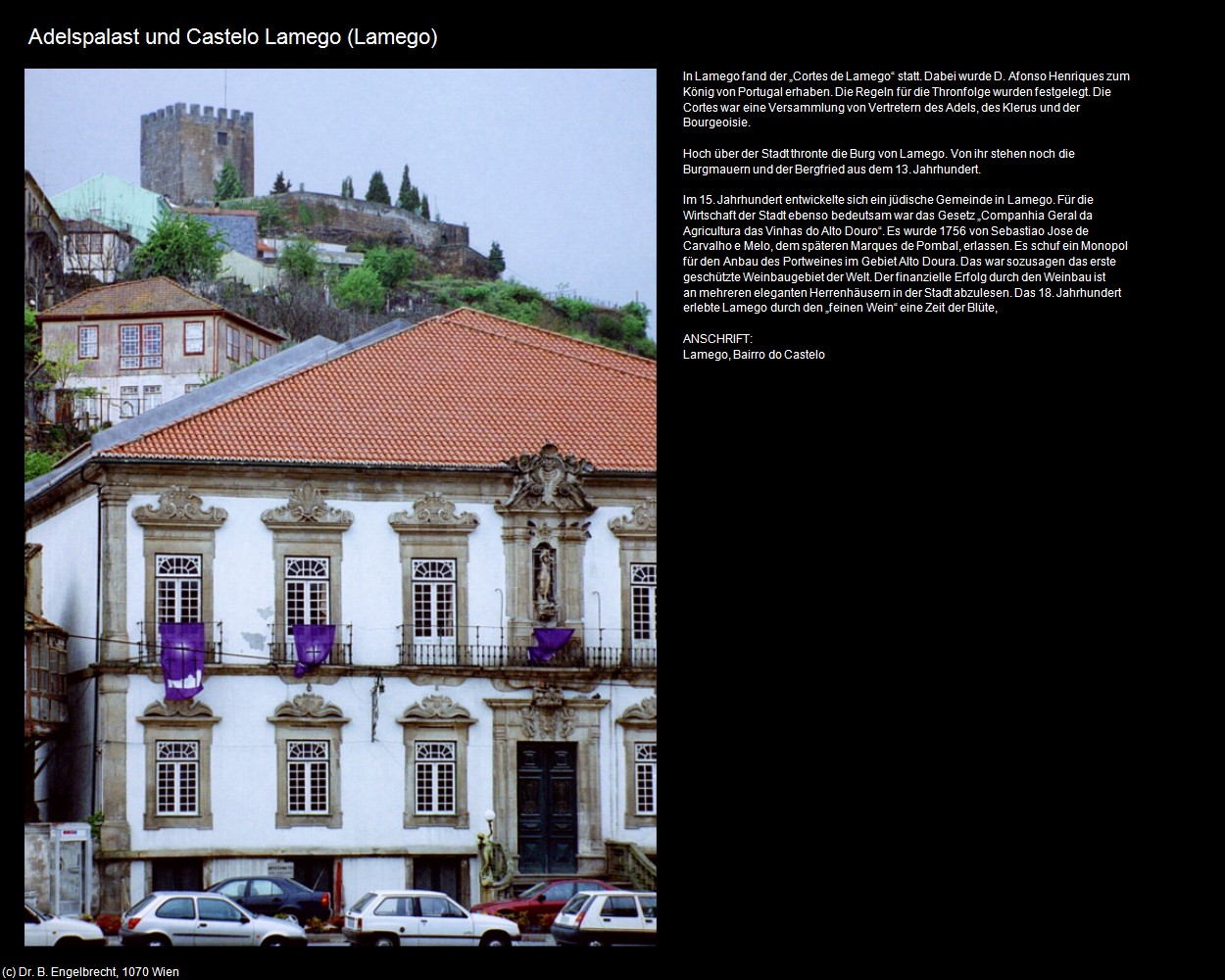 Adelspalast und Castelo Lamego (Lamego) in Kulturatlas-PORTUGAL