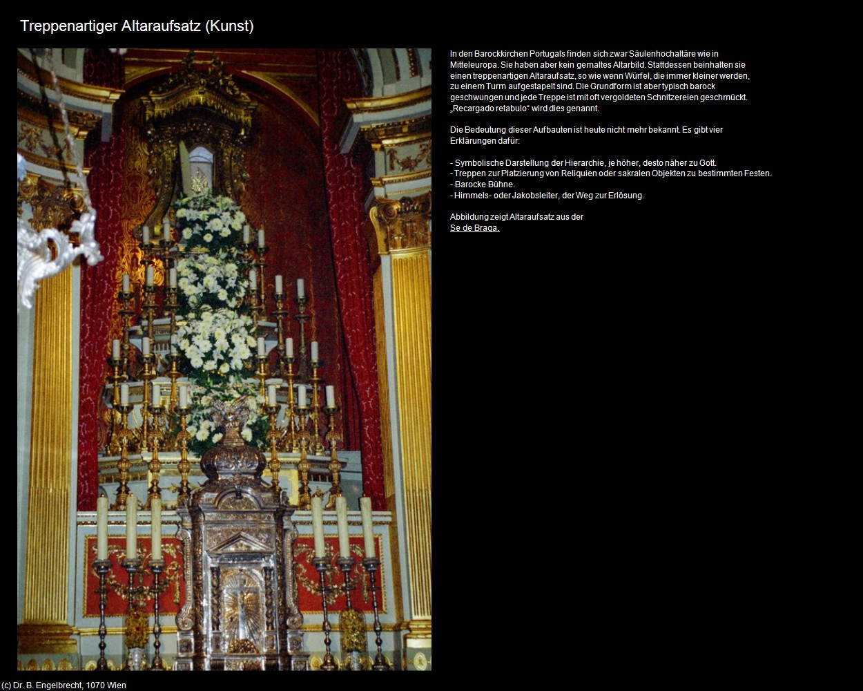 Treppenartiger Altaraufsatz (Kunst) (Braga) in Kulturatlas-PORTUGAL(c)B.Engelbrecht
