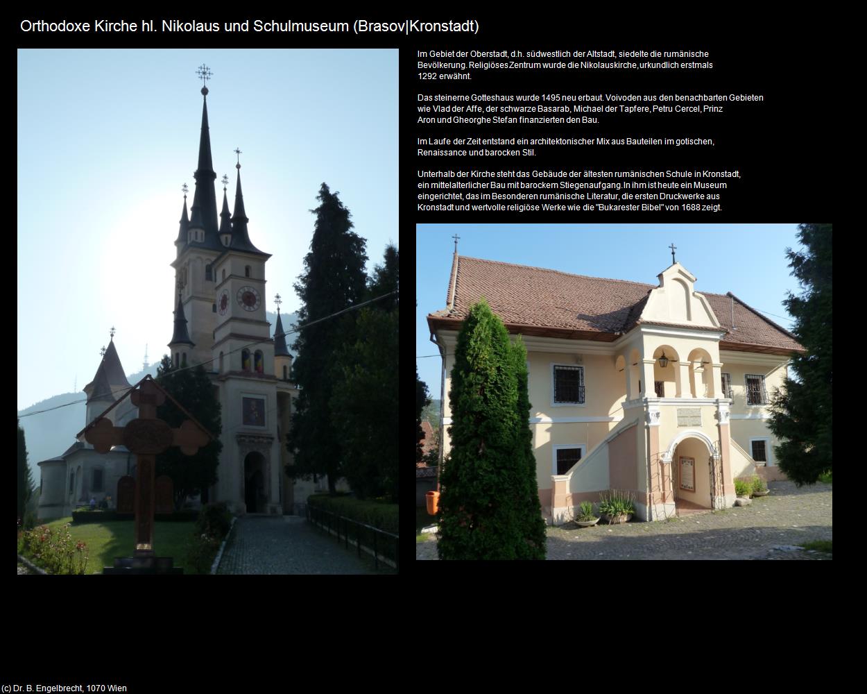 Orthodoxe Kirche hl. Nikolaus und Schulmuseum  (Brasov|Kronstadt) in RUMÄNIEN
