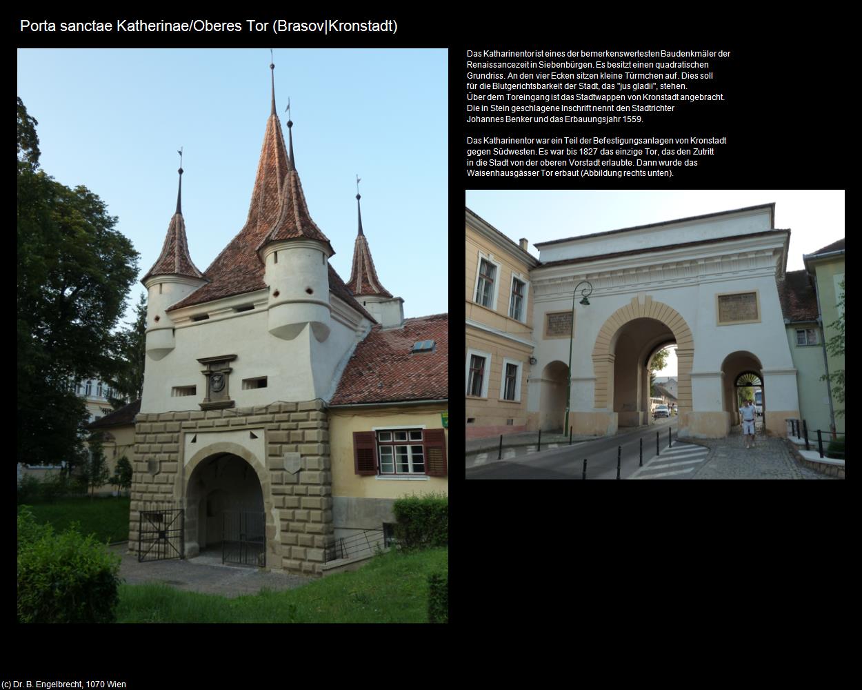 Porta sanctae Katherinae/Oberes Tor (Brasov|Kronstadt) in RUMÄNIEN