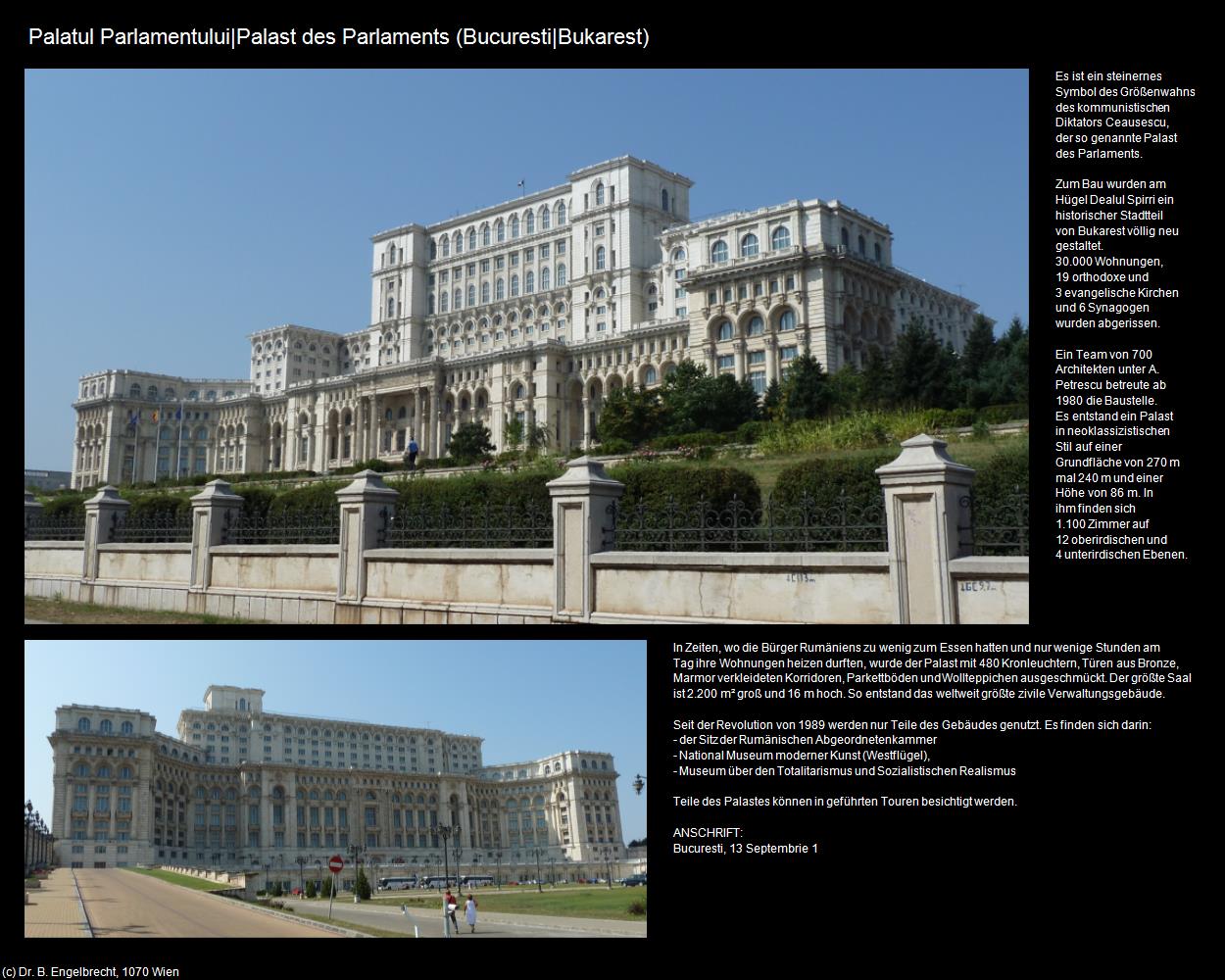 Palatul Parlamentului|Palast des Parlaments  (Bucuresti|Bukarest) in RUMÄNIEN