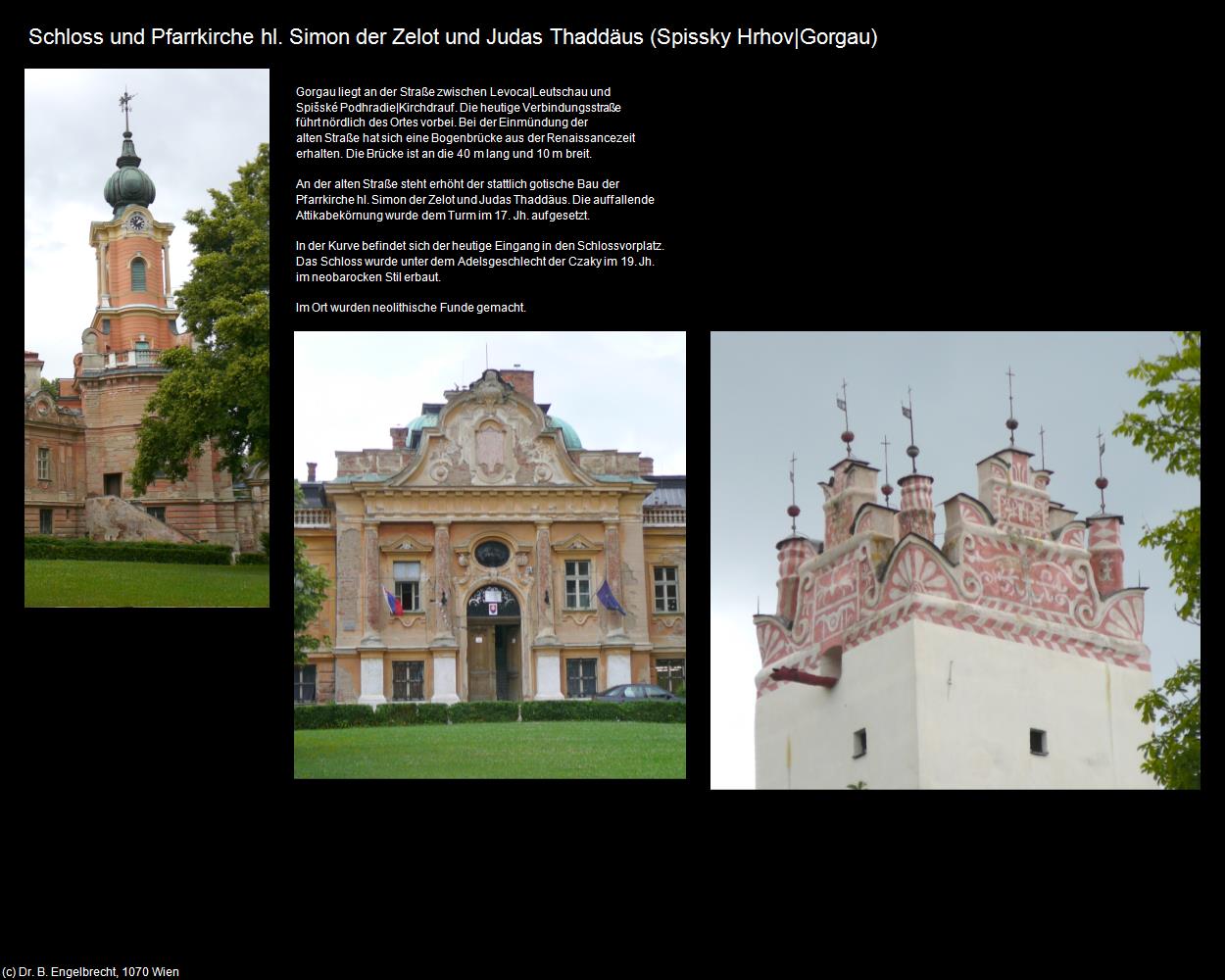 Schloss und Pfk. hl. Simon und Judas  (Spissky Hrhov|Gorgau) in SLOWAKEI