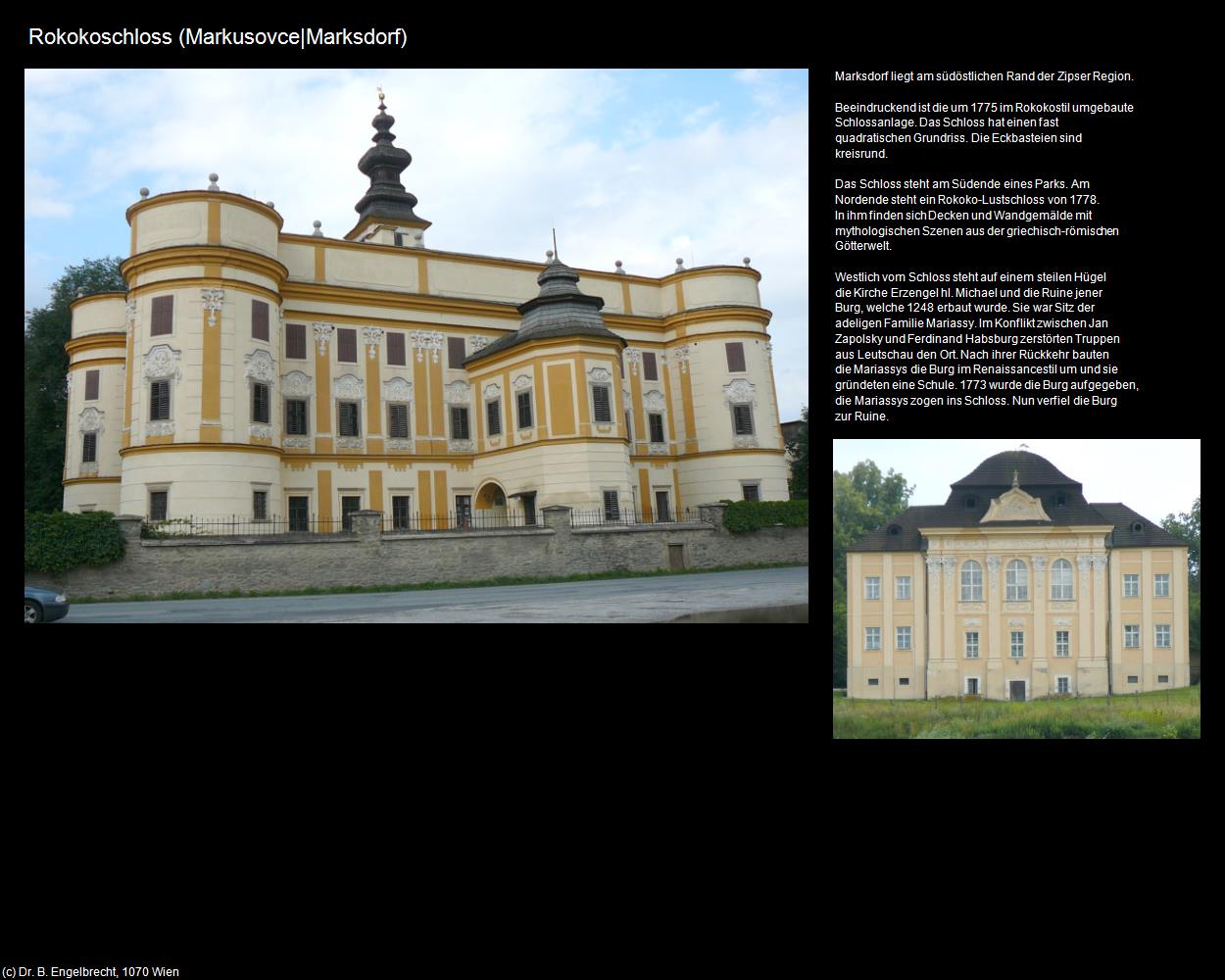 Rokokoschloss (Markusovce|Marksdorf) in SLOWAKEI
