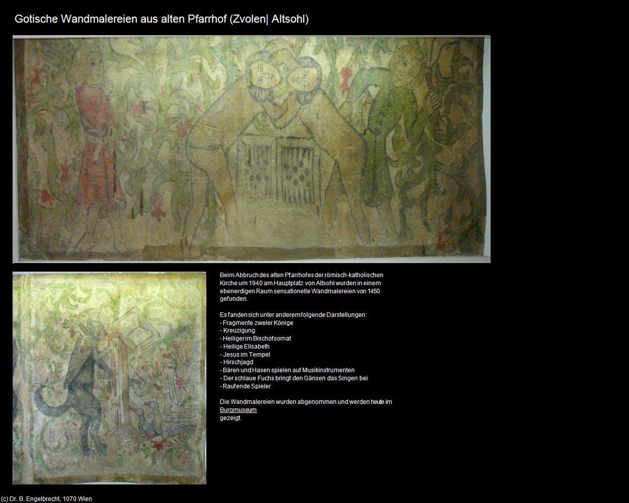 Gotische Wandmalereien  (Zvolen|Altsohl) in SLOWAKEI(c)B.Engelbrecht