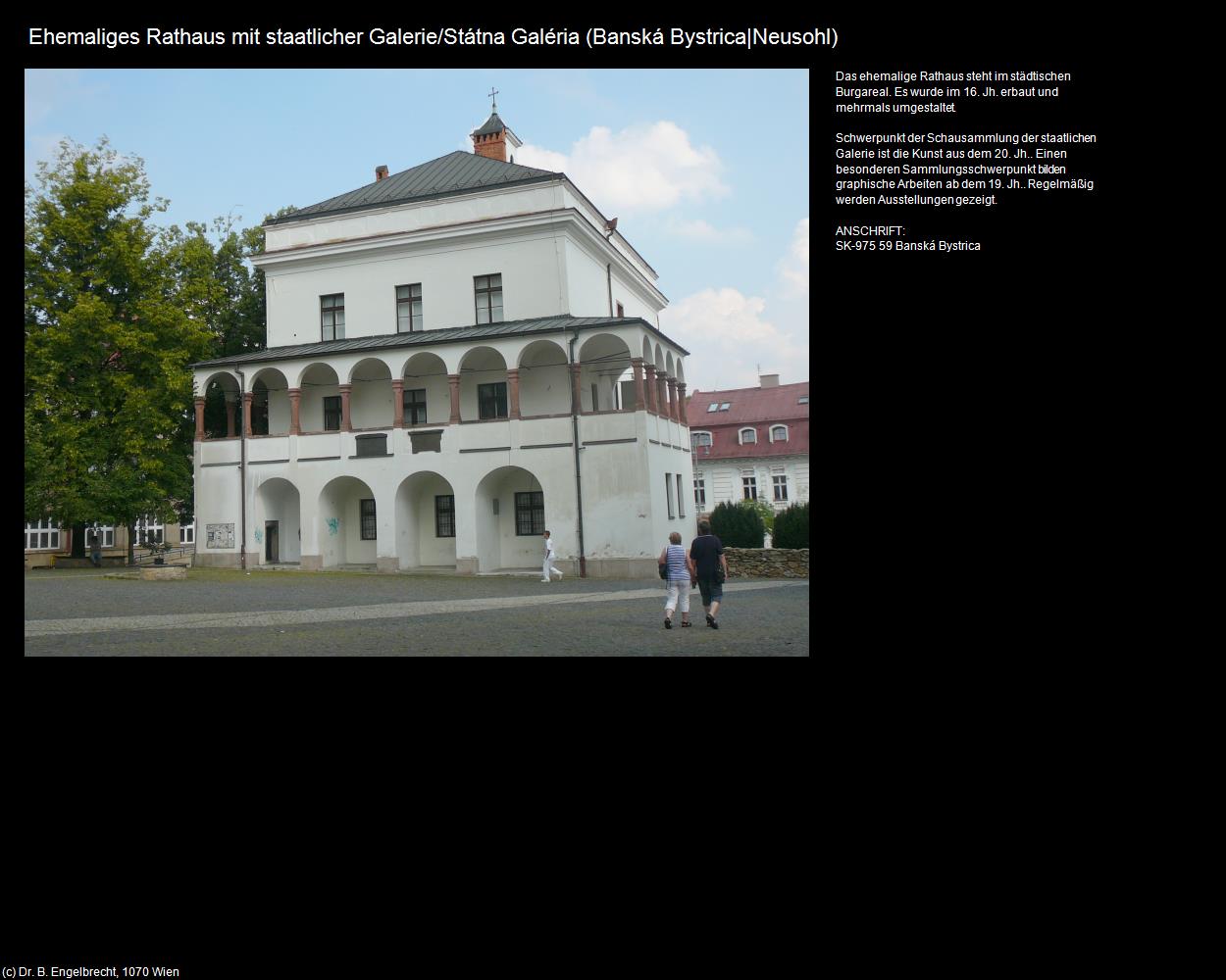 Ehem. Rathaus mit staatliche Galerie (Banská Bystrica|Neusohl) in SLOWAKEI
