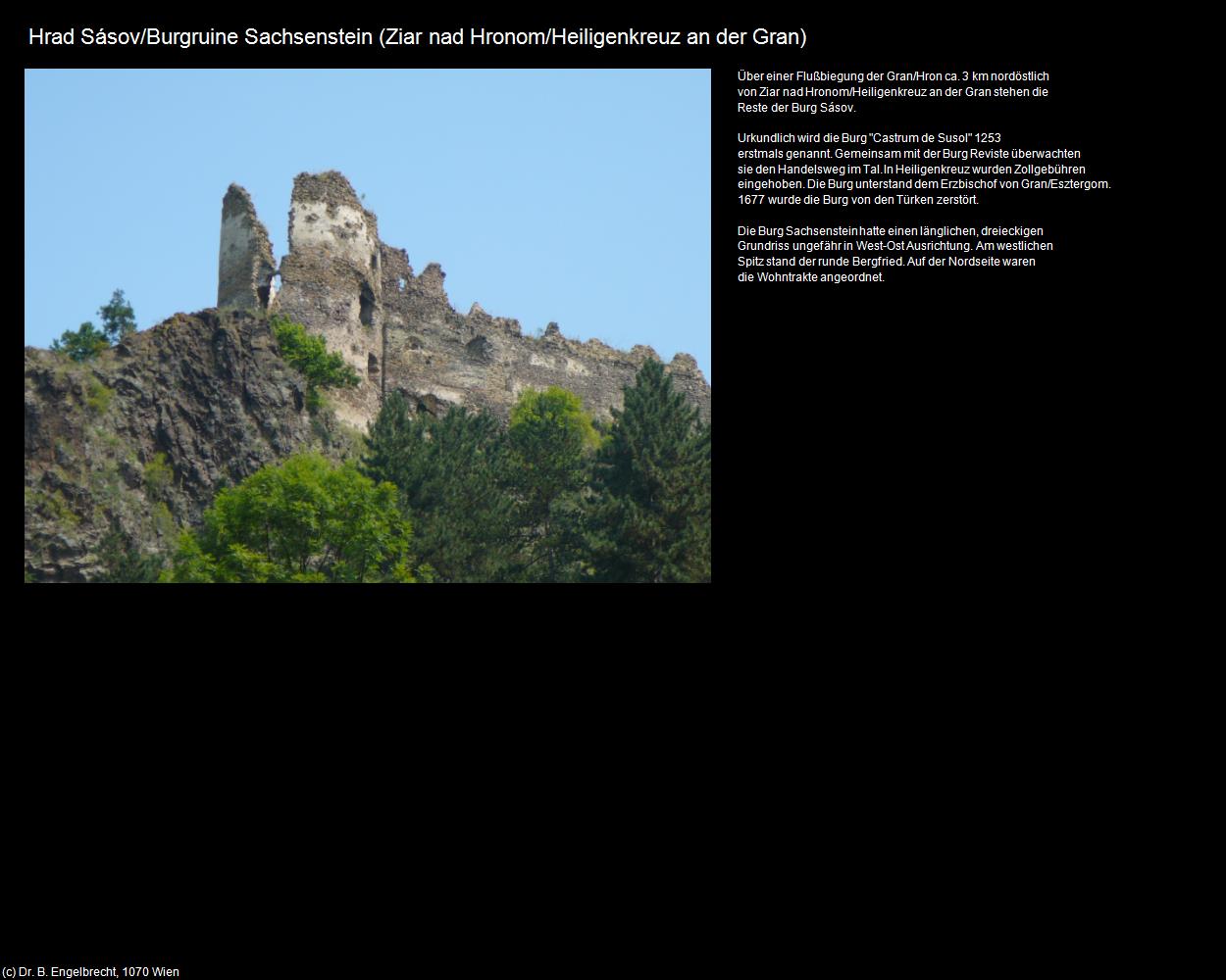 Burgruine Sachsenstein  (Ziar nad Hronom|Heiligenkreuz an der Gran) in SLOWAKEI