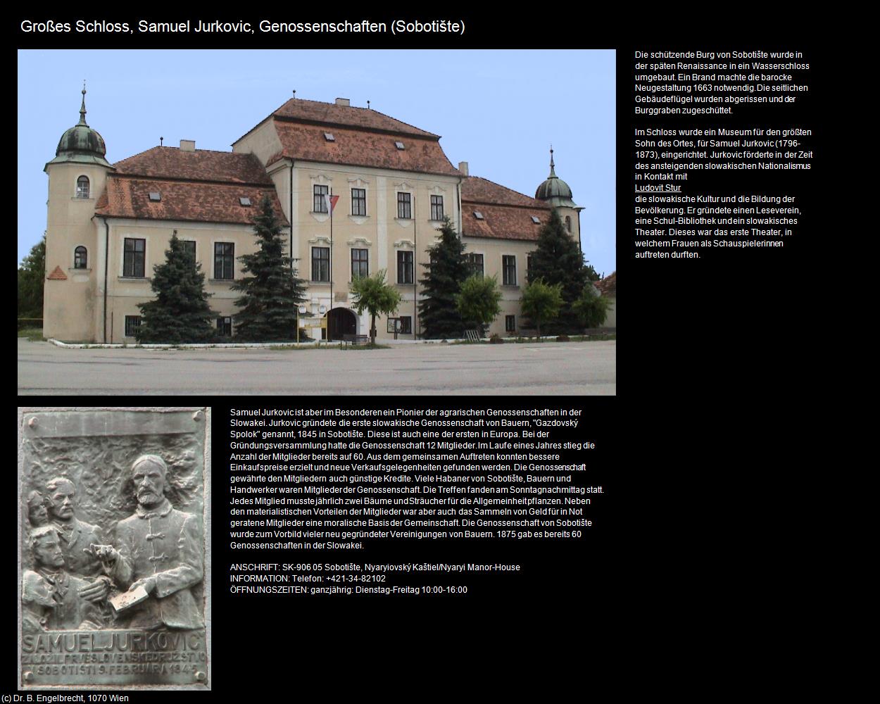 Großes Schloss-Samuel Jurkovic-Genossenschaften (Sobotište) in SLOWAKEI(c)B.Engelbrecht