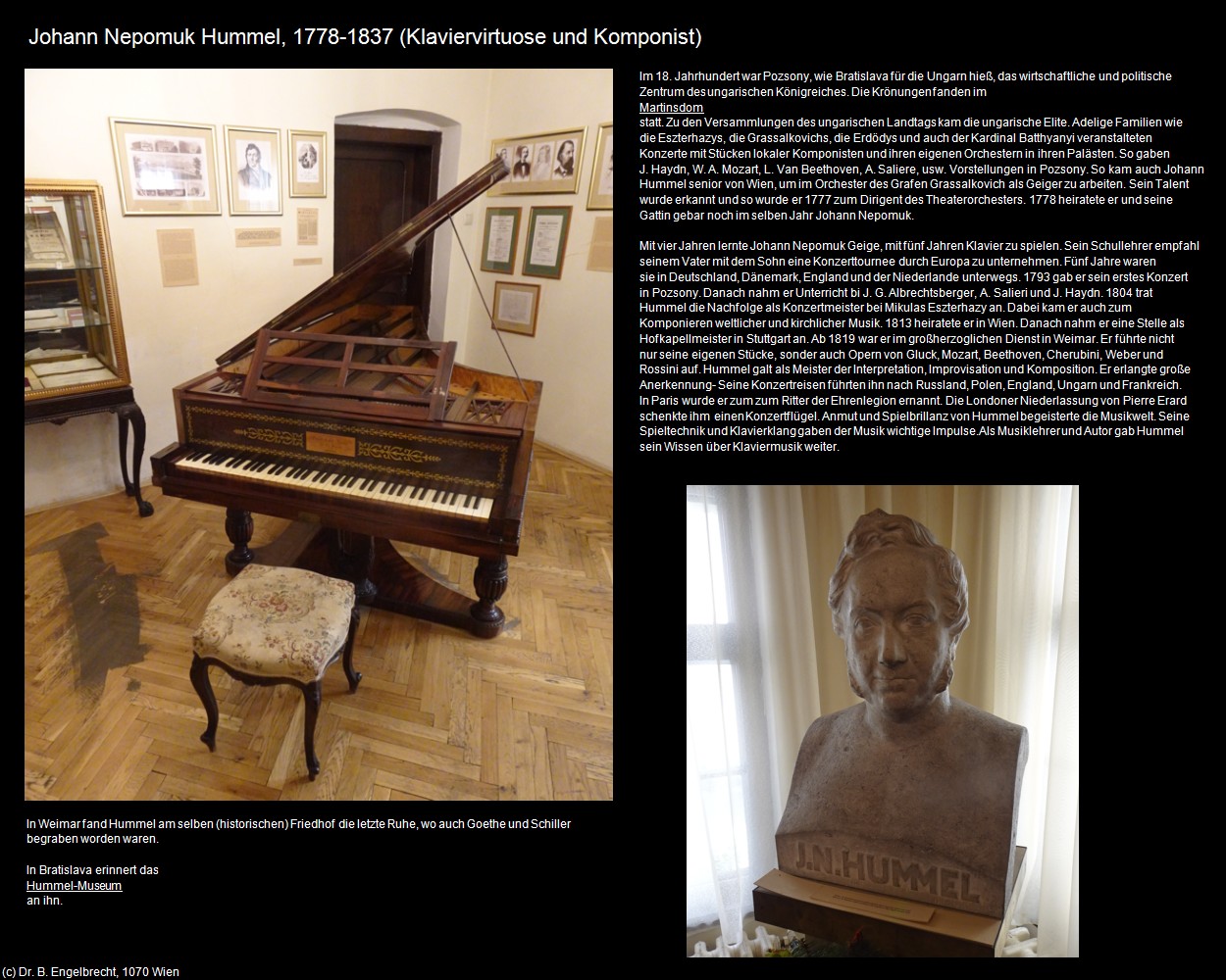 Johann Nepomuk Hummel (Klaviervirtuose und Komponist) (Bratislava/Pozsony/Preßburg ) in Kulturatlas-SLOWAKEI(c)B.Engelbrecht