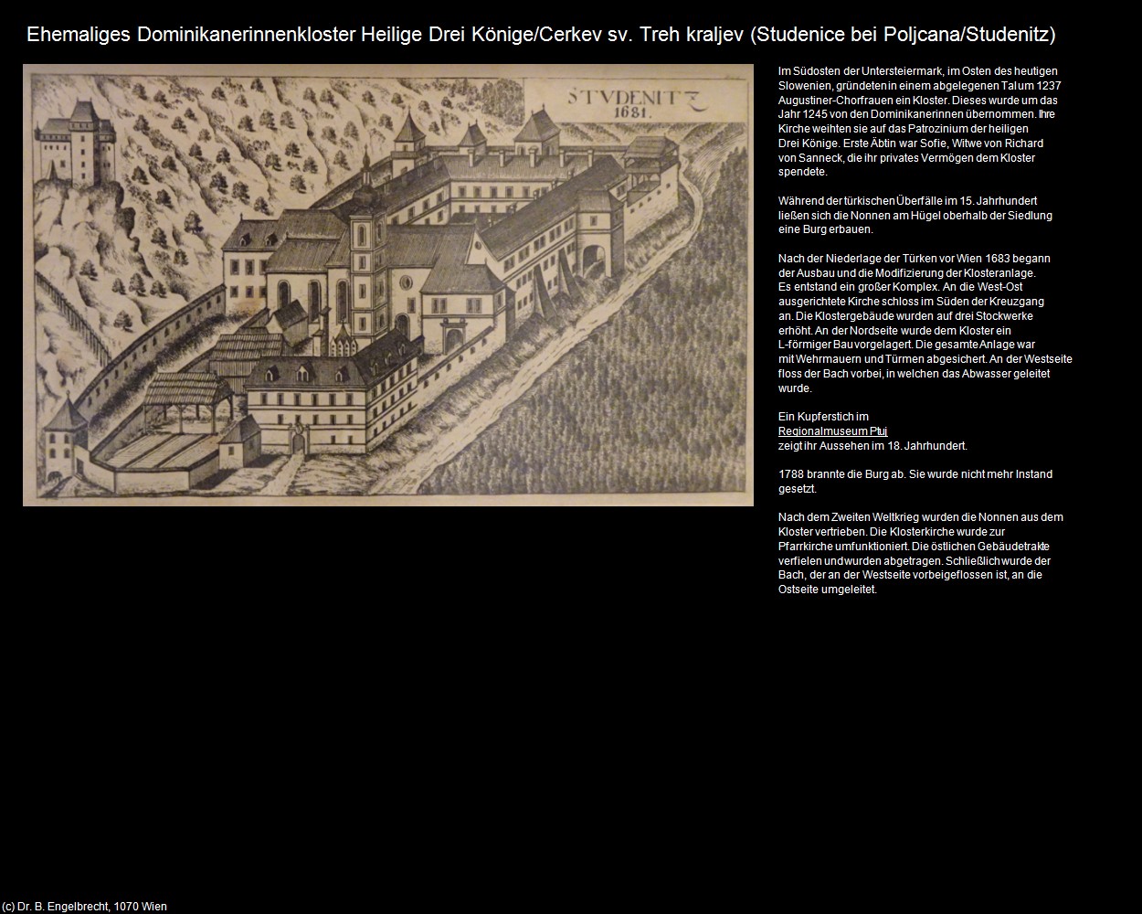 Ehem. Dominikanerinnenkl. heilige Drei K&ouml;nige (Studenice bei Poljcana/Studenitz) in Kulturatlas-SLOWENIEN(c)B.Engelbrecht