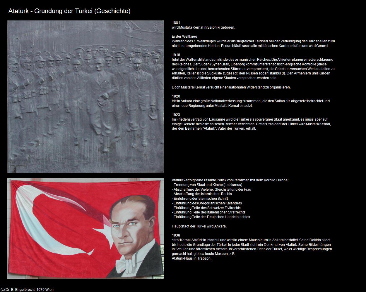 Atatürk - Gründung der Türkei      (Türkei-Geschichte) in TÜRKEI(c)B.Engelbrecht