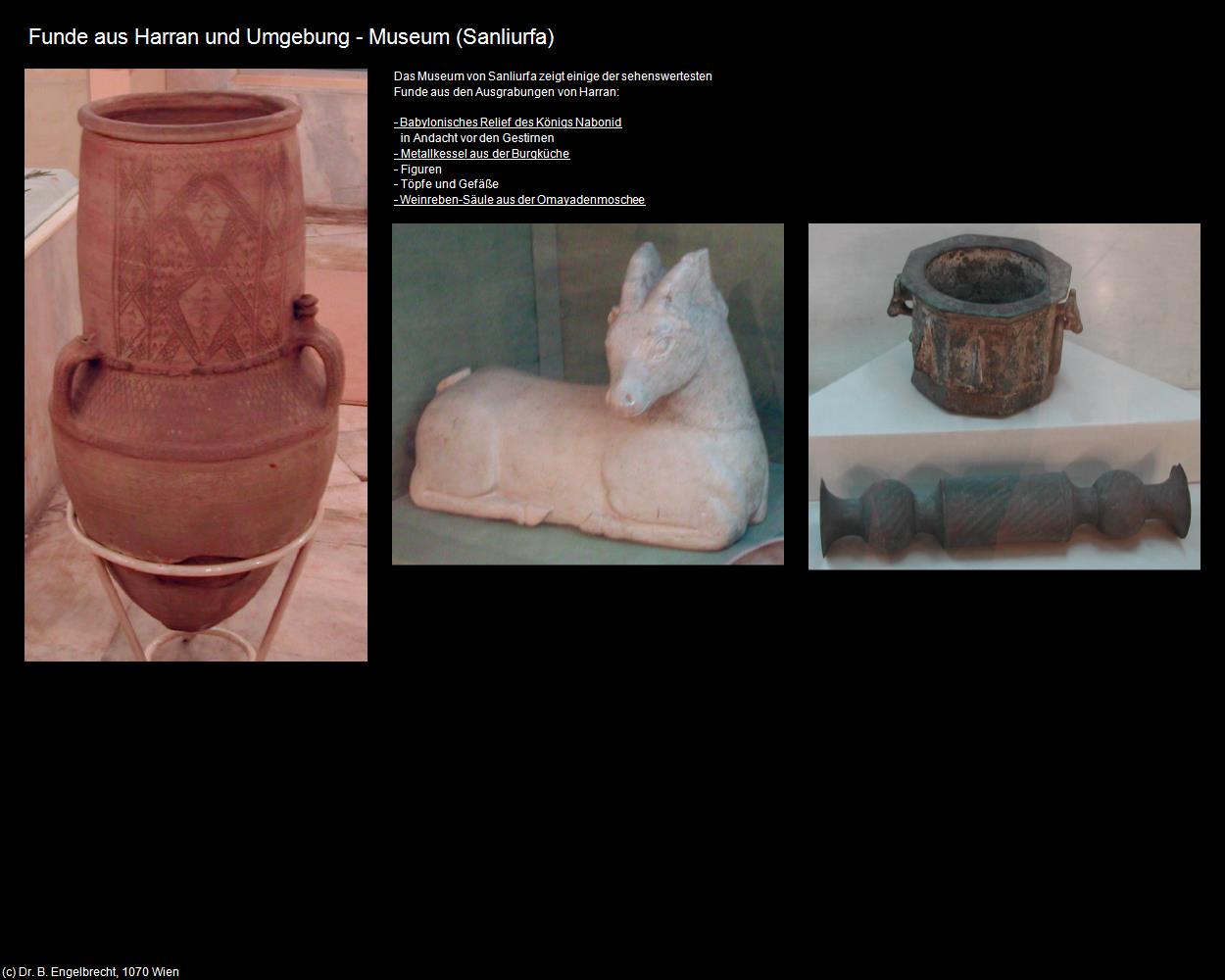 Funde aus Harran und Umgebung - Museum (Sanliurfa) in TÜRKEI(c)B.Engelbrecht