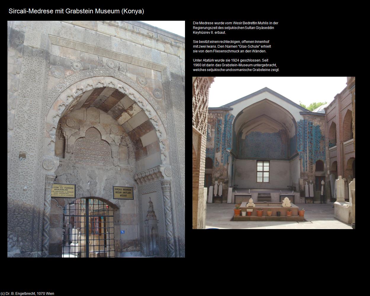 Sircali-Medrese mit Grabstein Museum (Konya) in TÜRKEI