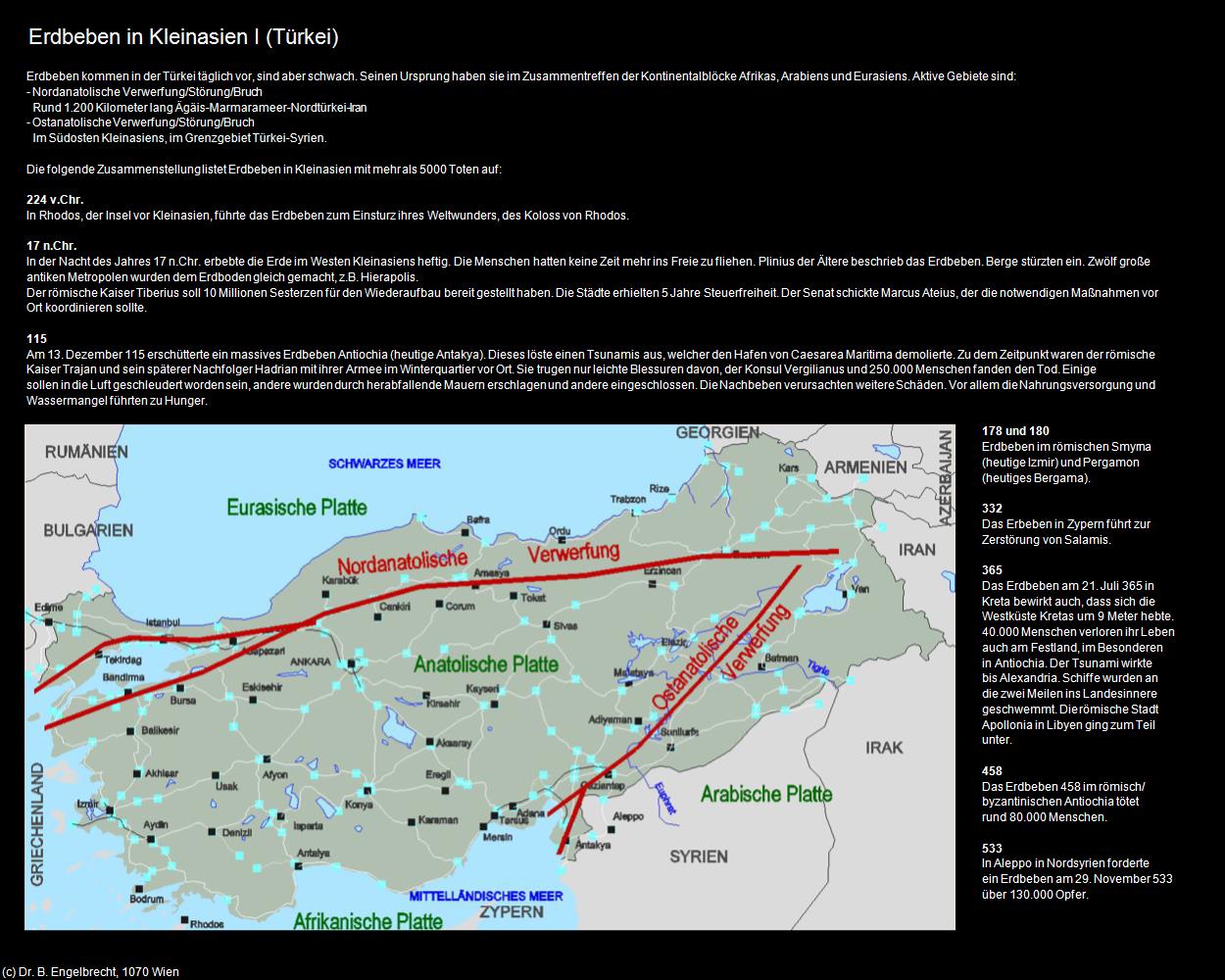 Erdbeben in Kleinasien I  (Türkei-Land und Leute) in TÜRKEI